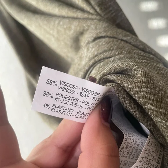 Zara Olive Green Fitted Dress - Picture 8 of 9